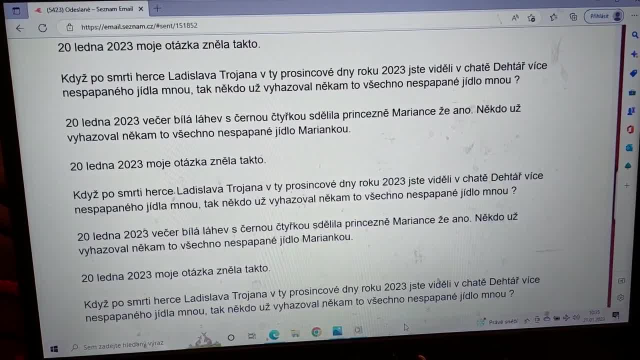 20 1 2023 princezna Marianka se dozvěděla že jídlo se vyhazovalo po smrti herce Ladislava Trojana 2 mp4