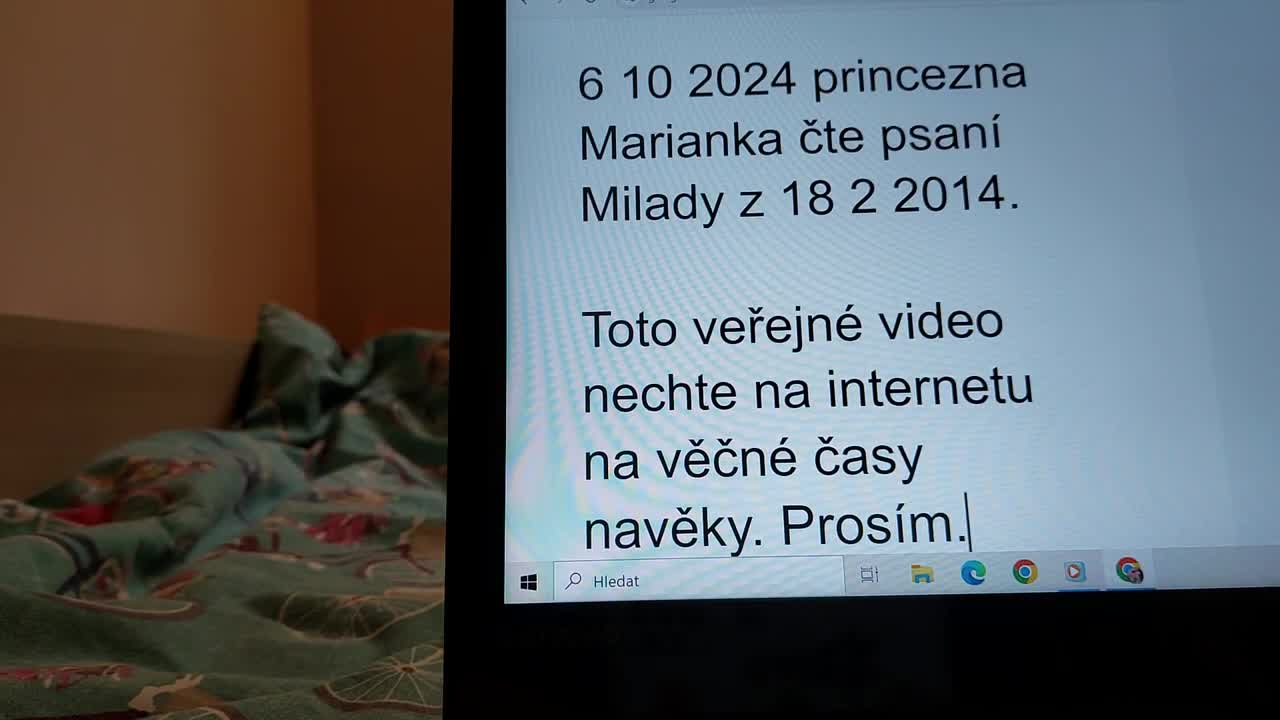 6 10 2024 princezna Marianka říká že Milada nebude vařit ze starých hrnců mp4